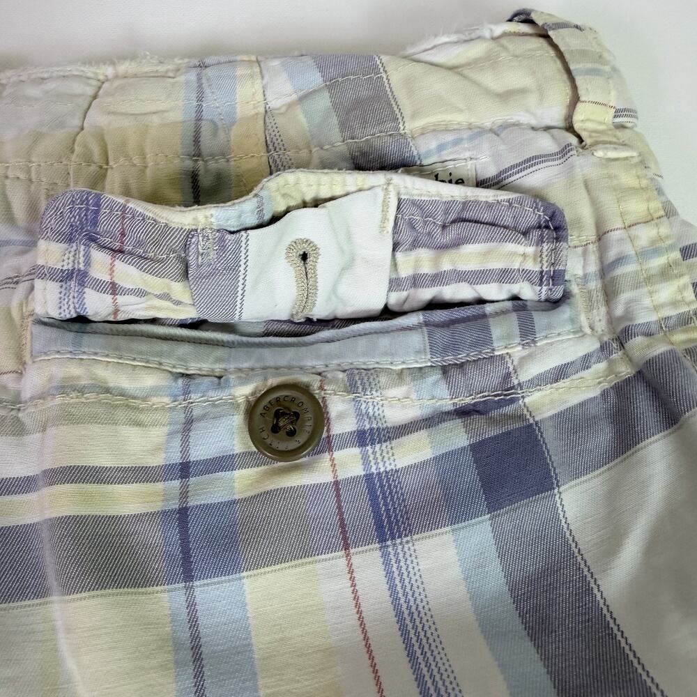 Abercrombie & Fitch Y2K Plaid Shorts Mens 30 Button Fly Madras Preppy Summer - Picture 13 of 16